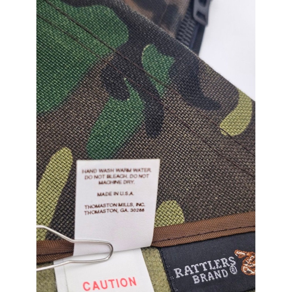 Rattlers Brand Hunting Chaps Men's Regular Camouflage Hunting Nylon Made in USA - Picture 6 of 10